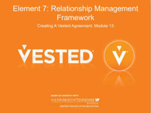 Module 13: Element 7: Relationship Management Framework