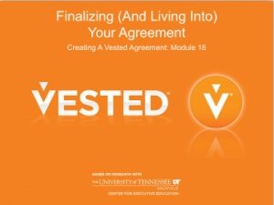 Module 16: Finalizing Your Agreement